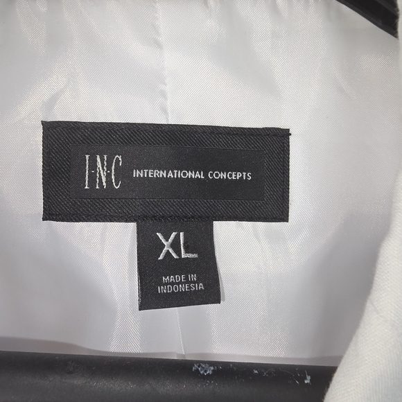 INC International Concepts White Linen Blend Men's Blazer XL EUC - Picture 9 of 12